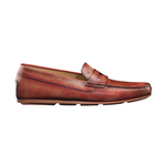 Santoni Tanton Hand Antiqued Driving Shoes Red