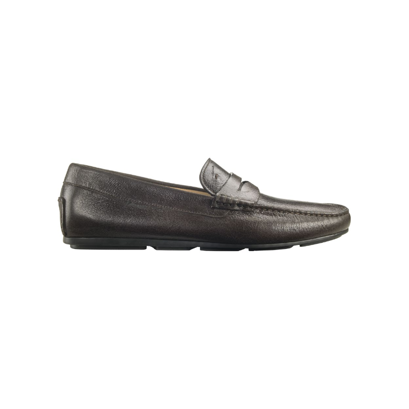 Santoni Tanton PL3 Penny Driving Loafers Brown