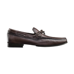 Santoni Tennant Deerskin Bow Tie Loafers 