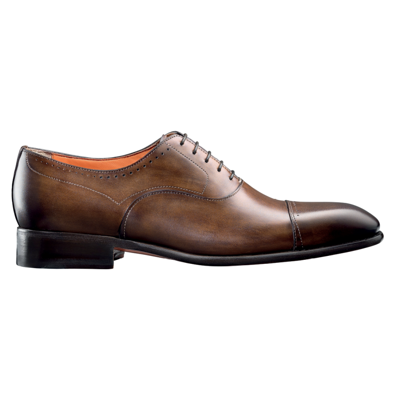 Santoni Thurman Hand Antiqued Cap Toe Oxford