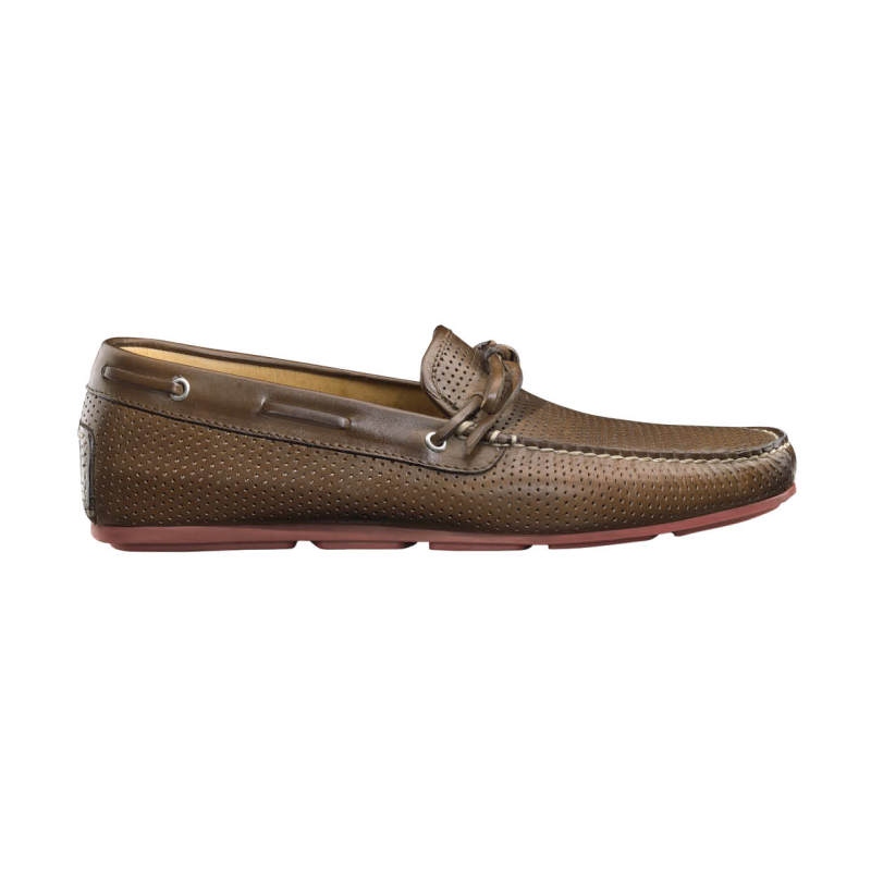 Santoni Toft Perforated Bow Tie Driving Shoes 