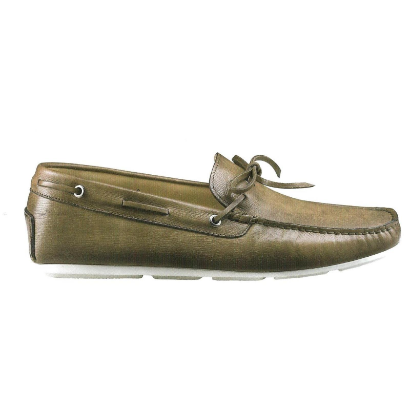 Santoni Toft TY Bow Tie Driving Shoes Brown