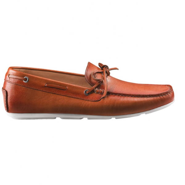 Santoni Toft TY Bow Tie Driving Shoes Rust