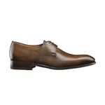 Santoni Trumble Plain Toe Blucher Oxford Tan