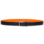 Santoni Tumbled Calfskin Belt Black