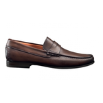 Santoni Turner Penny Loafers Brown