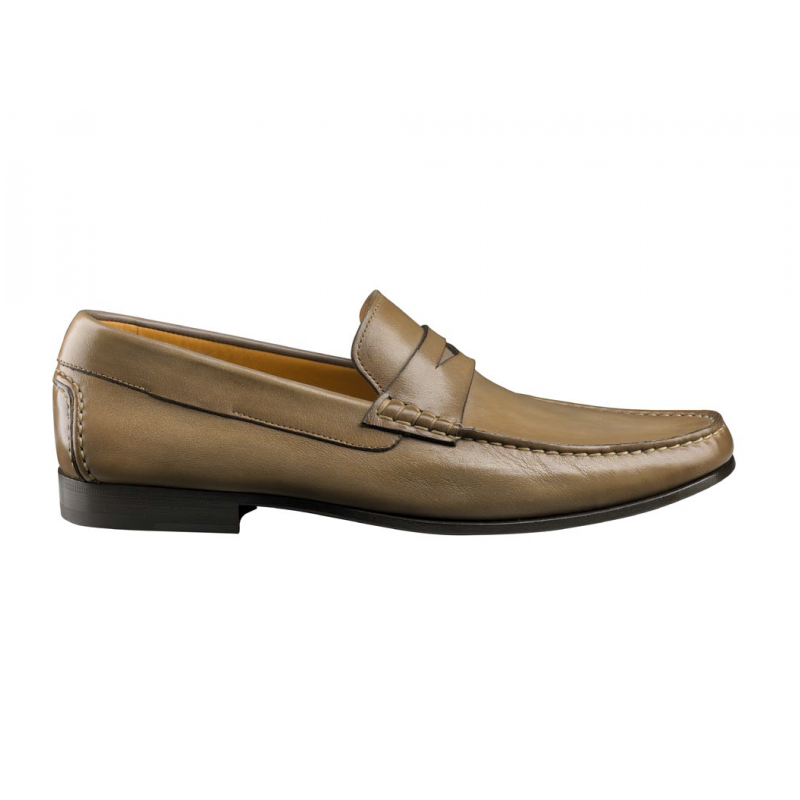 Santoni Turner 5 Penny Loafers Taupe
