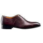 Santoni Valero Cap Toe Bal Oxford Burgundy