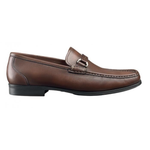 Santoni Vance Side Buckle Loafers Brown