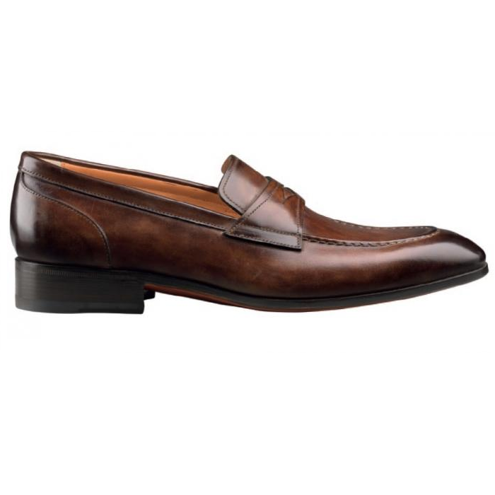 Santoni Waylon Penny Loafers Brown