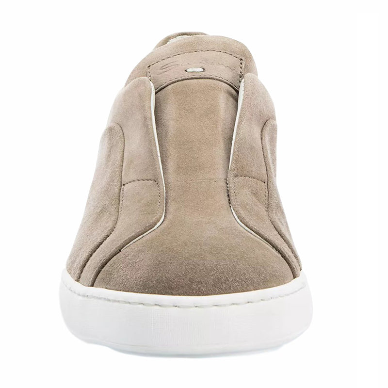 Santoni Pass Suede Sneakers Natural
