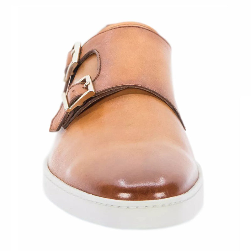 Santoni Freemont 5 Double Buckle Sneaker Light Brown