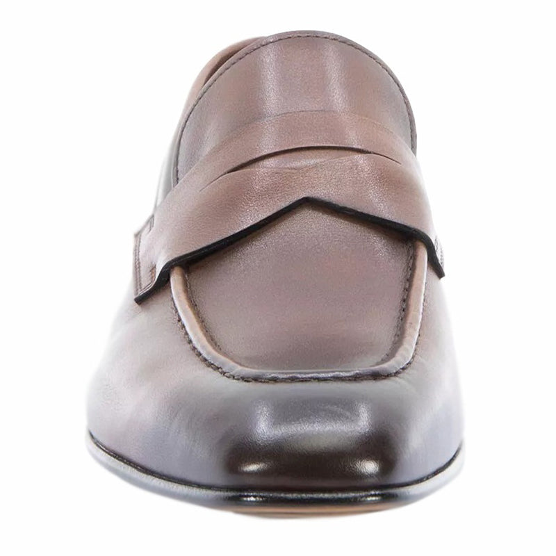 Santoni Gannon 5 Penny Loafer Shoes Brown
