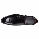 Santoni Ira V1 Double Monk Strap Shoes Black