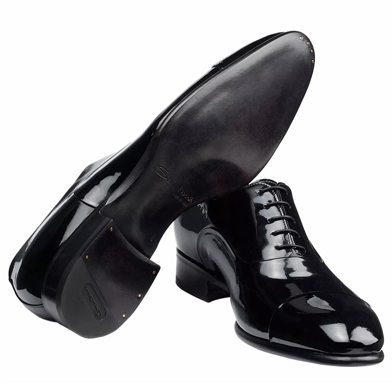 Santoni Isaac V2 Toe Cap Oxford Shoes Black