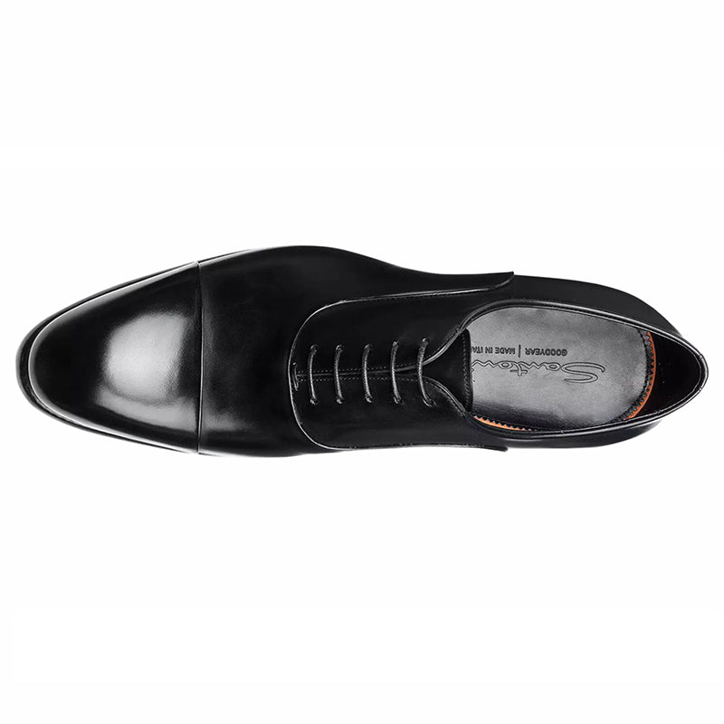 Santoni Isaac V1 Cap Toe Oxford Shoes Black