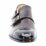 Santoni Innocent O2 Double Buckle Shoes Dark Brown