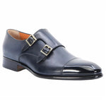 Santoni Innocent O2 Double Buckle Shoes Blue