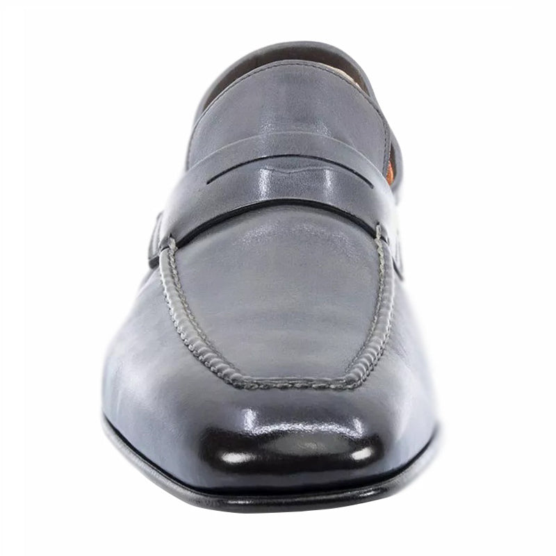 Santoni Fox 1 Penny Loafers Gray