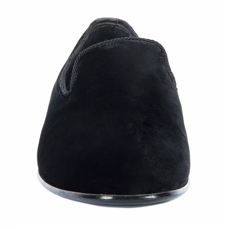 Santoni Logan V7 Velvet Loafers Black