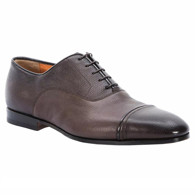 Santoni Iafet P3 Toe Cap Oxford Shoes Brown