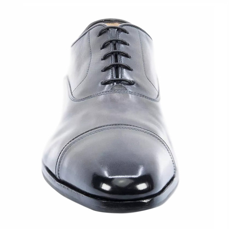 Santoni Iafet S2 Cap Toe Oxfords Black