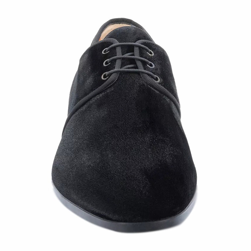 Santoni Knight 1 Velvet Derby Shoes Black