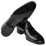 Santoni Isogram V2 Patent Leather Derby Shoes Black