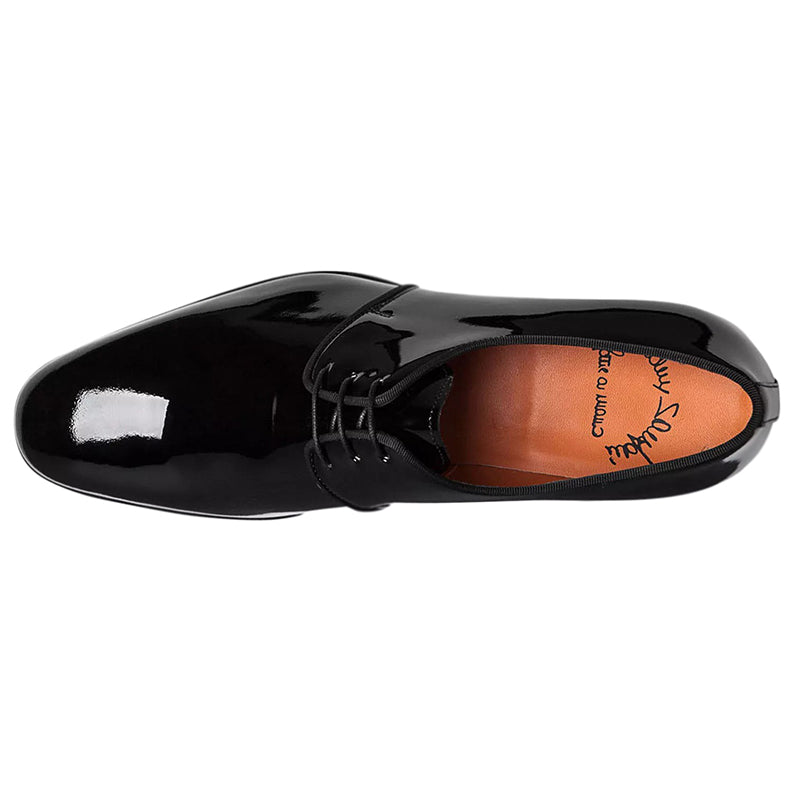Santoni Isogram V2 Patent Leather Derby Shoes Black