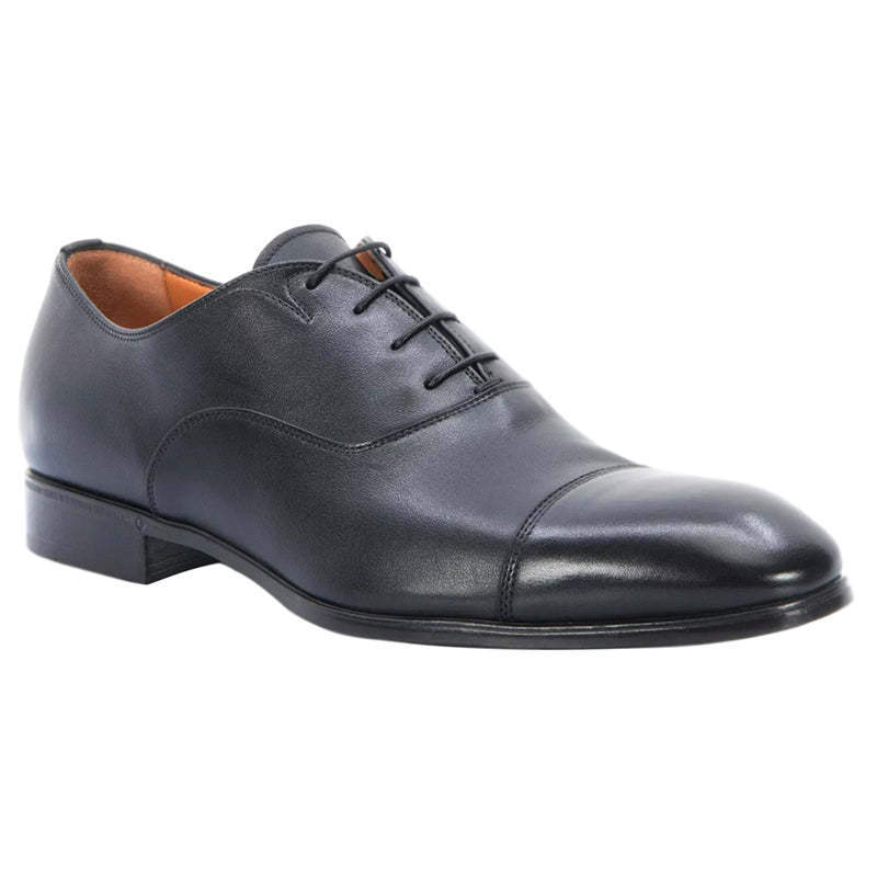 Santoni Salem 1 Cap Toe Black
