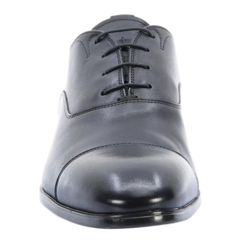 Santoni Salem 1 Cap Toe Black