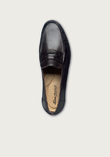 Santoni Shoes Dustin Nappa Penny Loafers