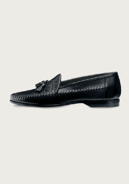 Santoni Shoes Noah Woven Tassel Loafers