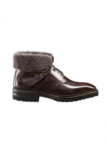Santoni Shoes Quirion Shearling Boots