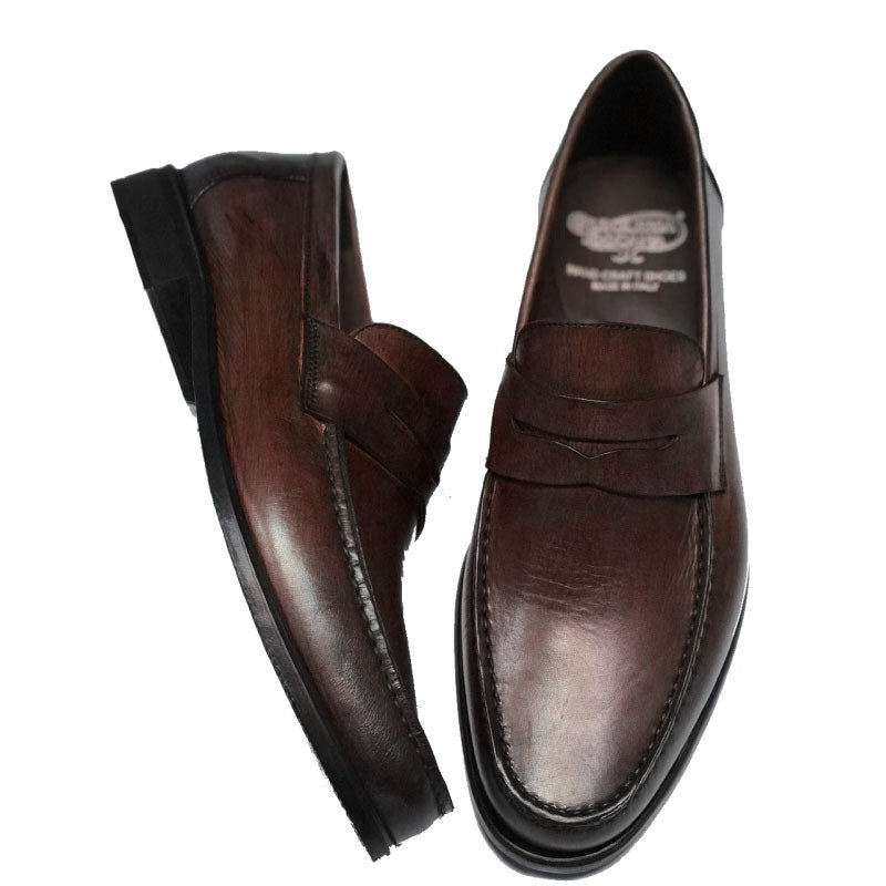 Calzoleria Toscana Santor Penny Loafers Burgundy