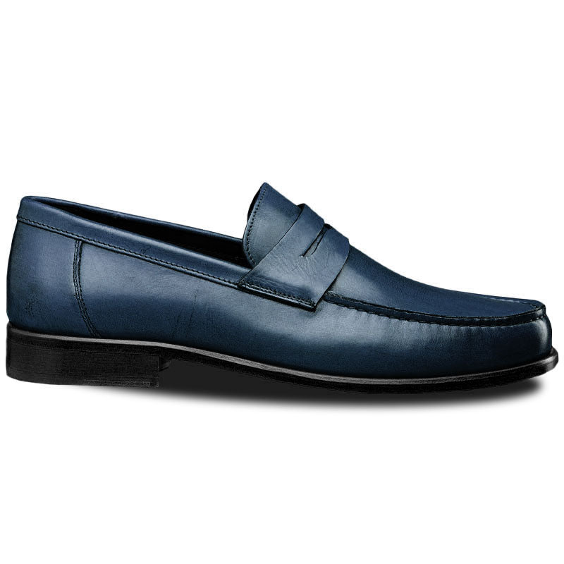 Calzoleria Toscana Santor Penny Loafers Ocean Blue