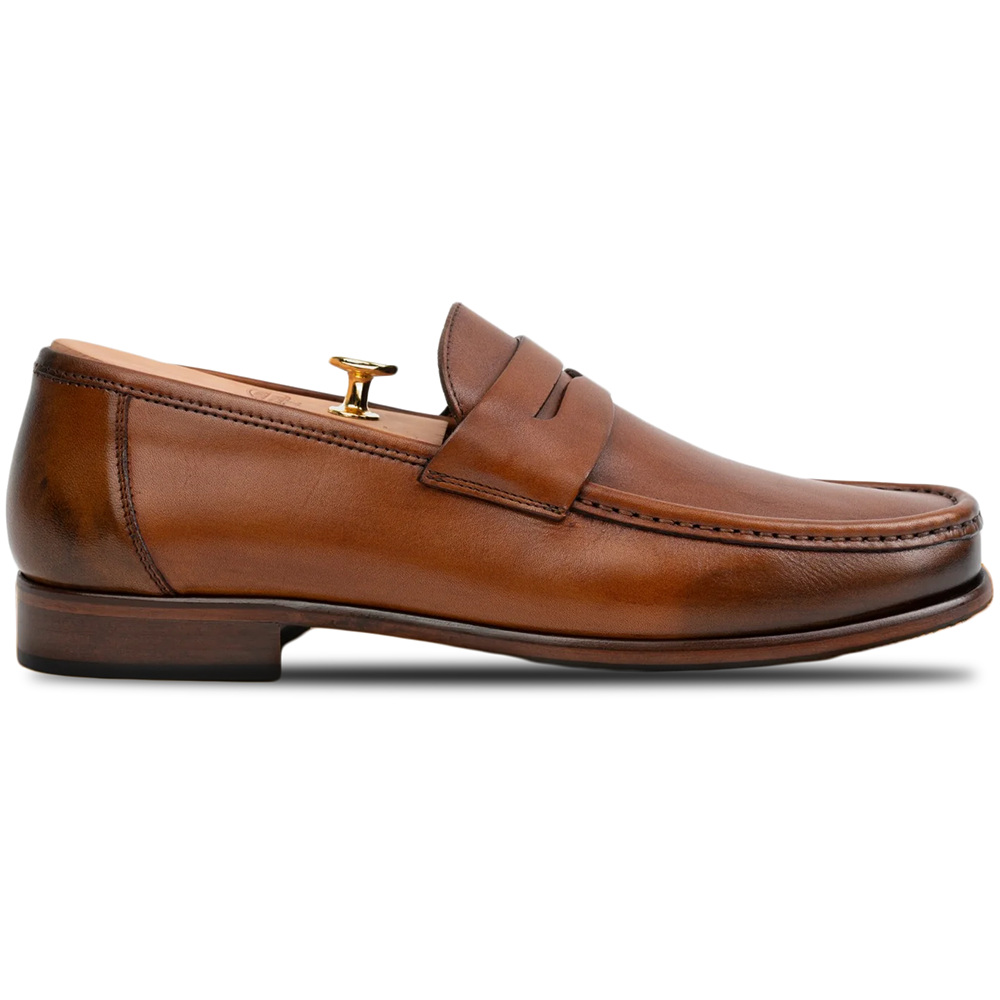 Calzoleria Toscana Santor 4 Leather Collegiate Loafer Dark Caramel