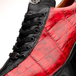 Marco Di Milano Saulo Alligator & Ostrich Sneakers Red / Black