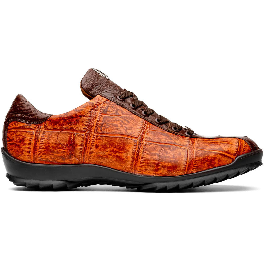 Marco Di Milano Saulo Alligator & Ostrich Sneakers Brandy / Brown