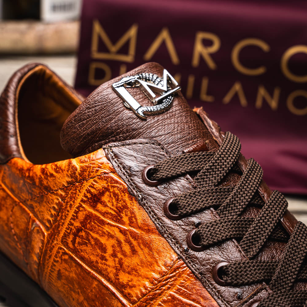 Marco Di Milano Saulo Alligator & Ostrich Sneakers Brandy / Brown