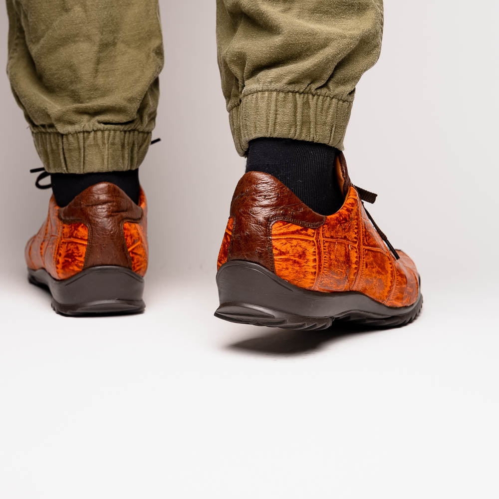 Marco Di Milano Saulo Alligator & Ostrich Sneakers Brandy / Brown