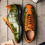 Marco Di Milano Saulo Alligator & Ostrich Sneakers Cognac / Green