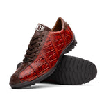 Marco Di Milano Saulo Alligator & Ostrich Sneakers Cognac