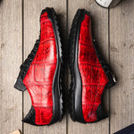Marco Di Milano Saulo Alligator & Ostrich Sneakers Red / Black