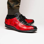 Marco Di Milano Saulo Alligator & Ostrich Sneakers Red / Black