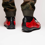 Marco Di Milano Saulo Alligator & Ostrich Sneakers Red / Black
