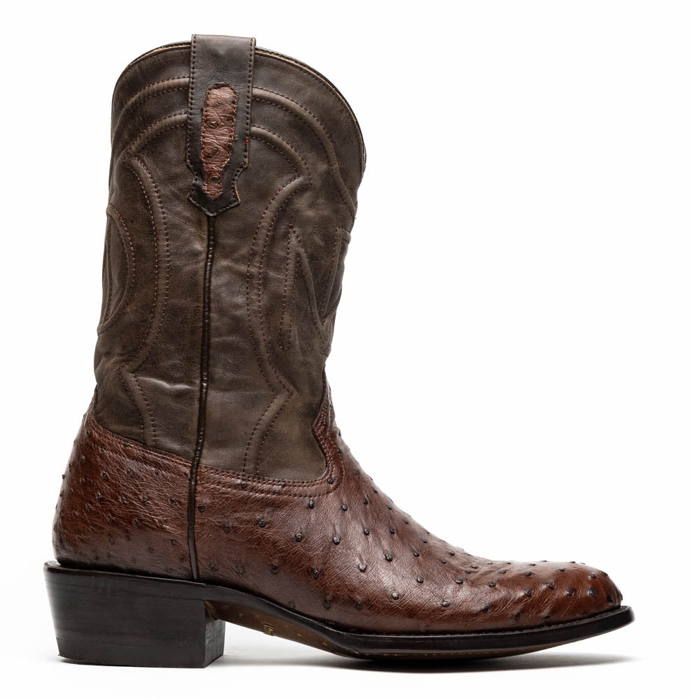 Marco Di Milano Savannah Ostrich Quill Round Toe Cowboy Boot Black