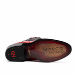 Marco Di Milano Savannah Ostrich Quill Round Toe Cowboy Boot Red