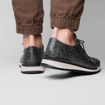 Marco Di Milano Scanno Ostrich Quill Sneakers Antique Grey