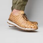 Marco Di Milano Scanno Ostrich Quill Sneakers Antique Orix